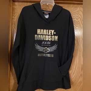 Vintage 2018 Harley-Davidson Black Hoodie . Ladies XL